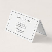 Simple Professional Black White-minimalist Visitekaartje (Achterkant)