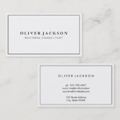 Simple Professional Black White-minimalist Visitekaartje (Voorkant / Achterkant)