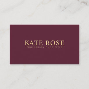 Simple Professional Burgundy Modern Visitekaartje