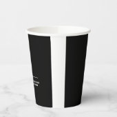 Simple Professional Business Logo Slogan Black Papieren Bekers (Links)