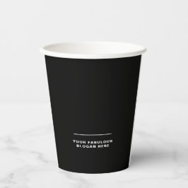Simple Professional Business Logo Slogan Black Papieren Bekers