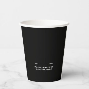 Simple Professional Business Logo Slogan Black Papieren Bekers