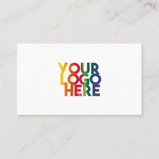 Simple Professional Business Logo White Visitekaartje (Voorkant)