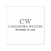 Simple Professional Business Name Title Initials  Zelfinktende Stempel (Design)