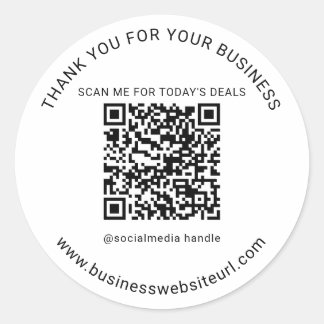 Simple Professional Business Ronde Sticker