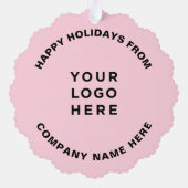 Simple Professional Christmas Tree Business Logo Ornament Kaart (Achterkant)