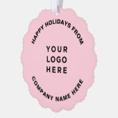 Simple Professional Christmas Tree Business Logo Ornament Kaart (Links)