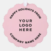 Simple Professional Christmas Tree Business Logo Ornament Kaart (Voorkant)
