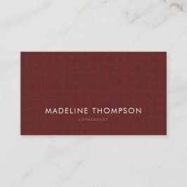Simple Professional Cotton-messt tweed Maroon Visitekaartje