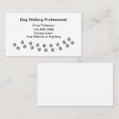 Simple Professional Dog Walking Business Cards Visitekaartje (Voorkant / Achterkant)