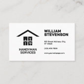 Simple professional handyman Business Card Visitekaartje (Achterkant)