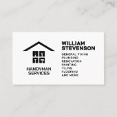 Simple professional handyman Business Card Visitekaartje (Voorkant)