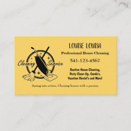 Simple Professional House Cleaning Business Cards Visitekaartje