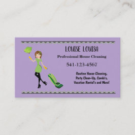 Simple Professional House Cleaning Business Cards Visitekaartje