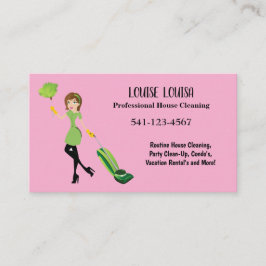 Simple Professional House Cleaning Business Cards Visitekaartje