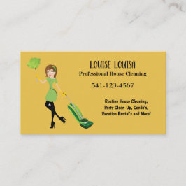 Simple Professional House Cleaning Business Cards Visitekaartje