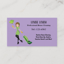 Simple Professional House Cleaning Business Cards Visitekaartje