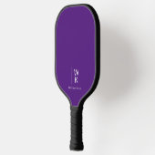 Simple Professional Paars Monogram Initiaal Name Pickleball Paddle (Links)