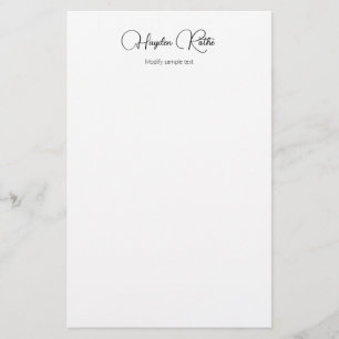 Simple Professional Signature White Station Briefpapier