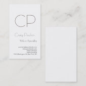 Simple Professional White Consultant-Visitekaartje Visitekaartje (Voorkant / Achterkant)