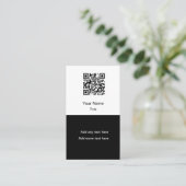 Simple Promotional QR Code Business Cards Vertical Visitekaartje (Staand voorkant)