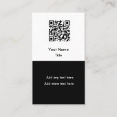 Simple Promotional QR Code Business Cards Vertical Visitekaartje (Voorkant)