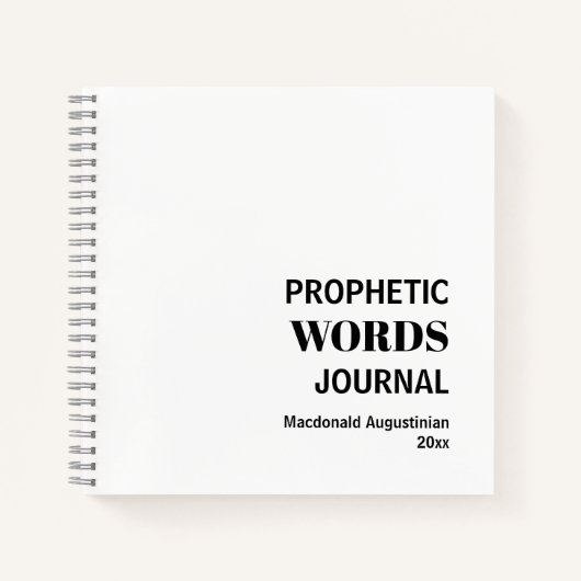Simple Prophetic WordJournal Notitieboek (Voorkant)