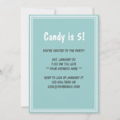 Simple Pug in Pet Birthday Party Invitation Kaart (Achterkant)