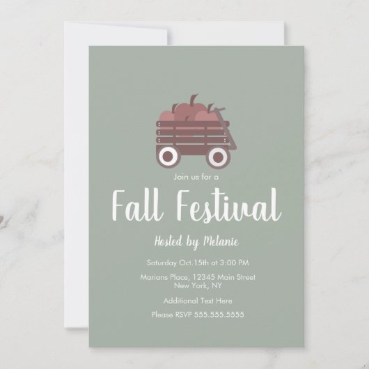 Simple Pumpkin Halloween Herfst Festival Kaart (Voorkant)