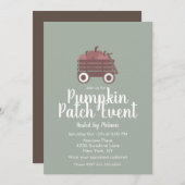 Simple Pumpkin Patch Halloween Herfst Event Flyer Kaart (Voorkant / Achterkant)