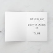 Simple Punny Snake Plant Birthday Wenskaart Kaart (Binnen)