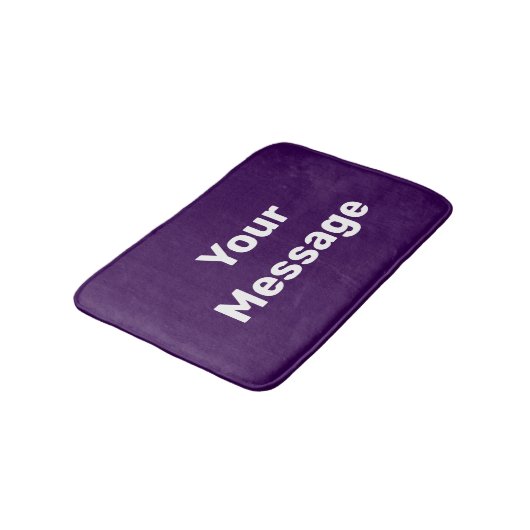 Simple Purple and White Your Message Text Template Badmat (Gekanteld)