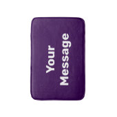 Simple Purple and White Your Message Text Template Badmat (Voorkant Verticaal)