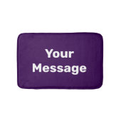 Simple Purple and White Your Message Text Template Badmat (Voorkant)