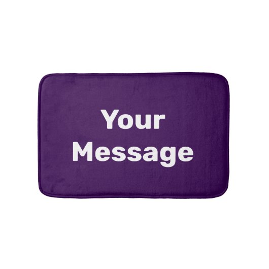 Simple Purple and White Your Message Text Template Badmat (Voorkant)