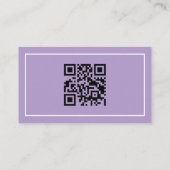 Simple Purple Babyshower QRRegistry Enclosure Card Informatiekaartje (Achterkant)