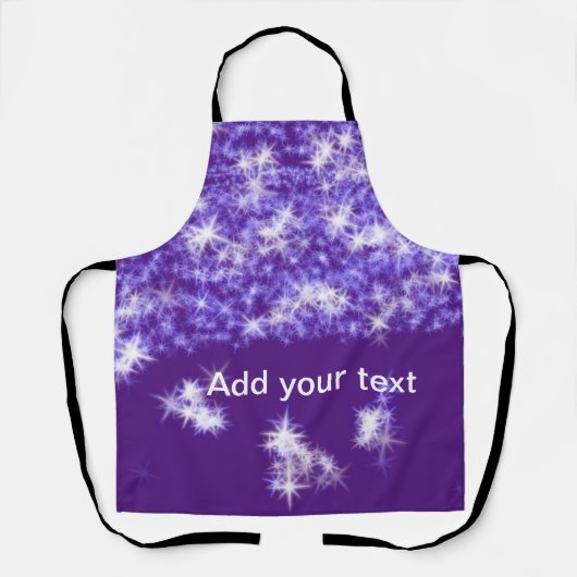 Simple purple glitter sparkle stars add your text schort (Voorkant)