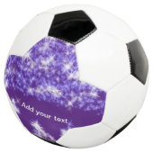 Simple purple glitter sparkle stars add your text  voetbal (Drie kwart)