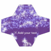 Simple purple glitter sparkle stars add your text  voetbal (Enkel)