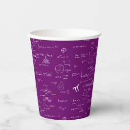 Simple Purple White Math Pattern Papieren Bekers