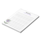  Simple Purple Wildflower Lined From The Desk Of Notitieblok (Linkerzijde)