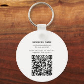 Simple QR Code Business Logo Modern Sleutelhanger (Achterkant)