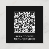 Simple QR Code Business Logo Text Vierkante Visitekaartje (Achterkant)