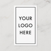 Simple QR Code Logo Border Frame Vertical Visitekaartje (Voorkant)