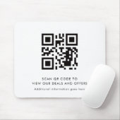 Simple QR Code Modern Business Promotional Muismat (Met muis)