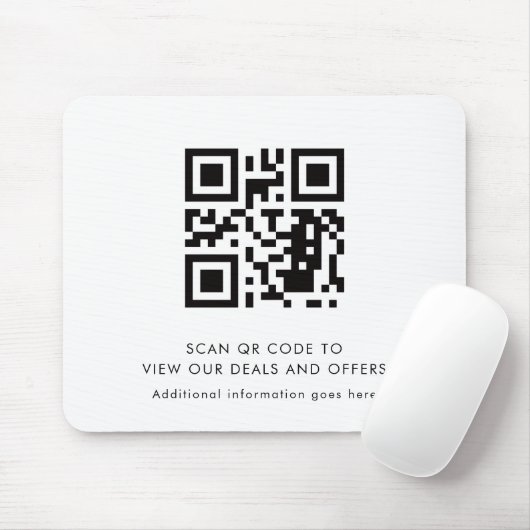Simple QR Code Modern Business Promotional Muismat (Met muis)