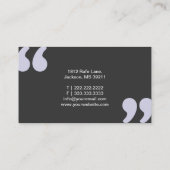 Simple Quote Marks Attorney/Lawyer Visitekaartje (Achterkant)