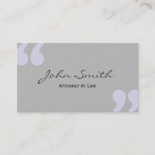 Simple Quote Marks Attorney/Lawyer Visitekaartje