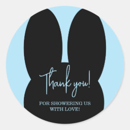 Simple Rabbit baby shower bedankt Ronde Sticker