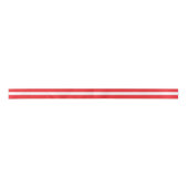 Simple Red and White Stripe Satijnen Lint (Voorkant)
